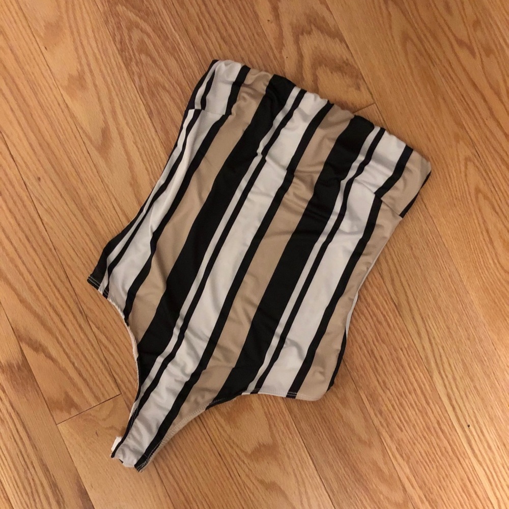 Striped Tube Bodysuit (Size XS)
